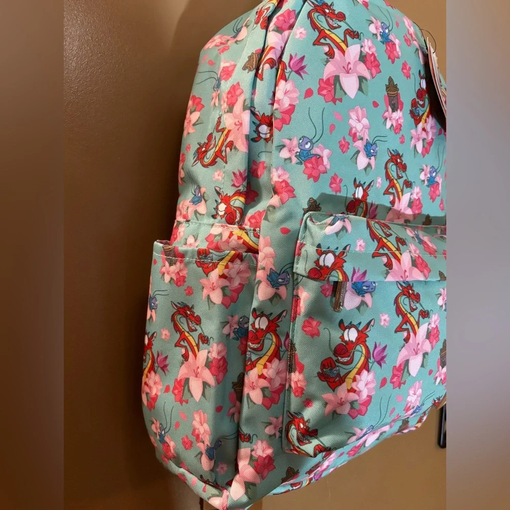 Loungefly Mulan Mushu and Cri-Kee Nylon Backpack “Rare” NWT
